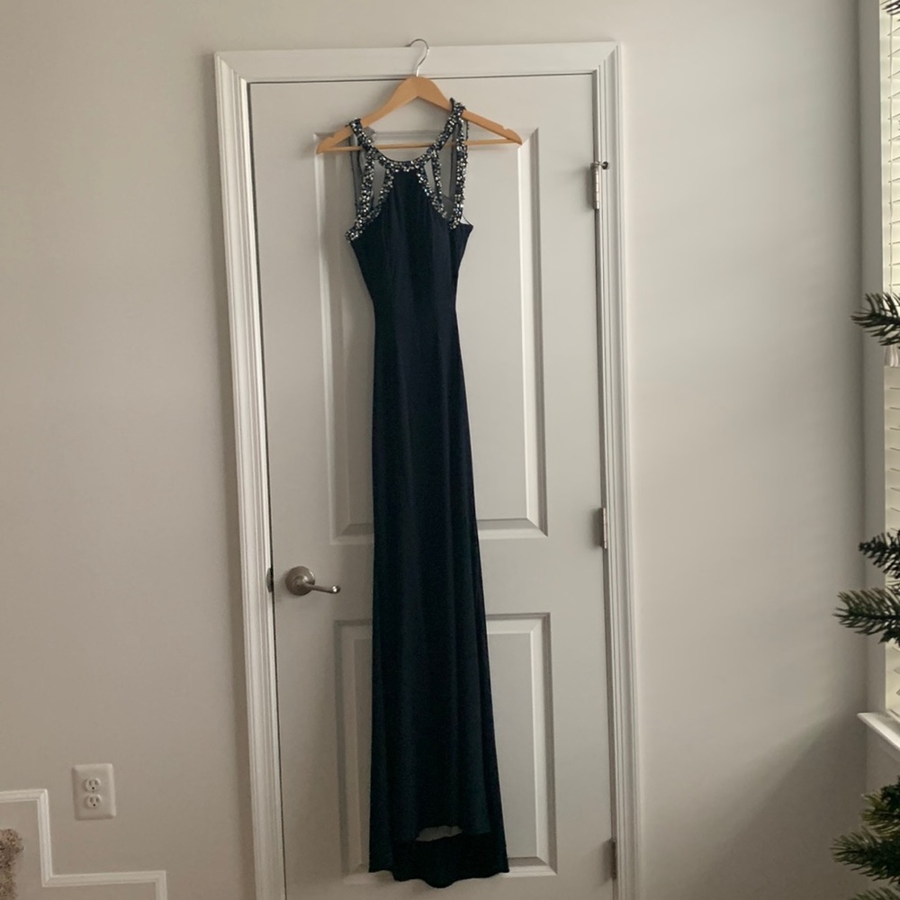 Long dress with low cut back